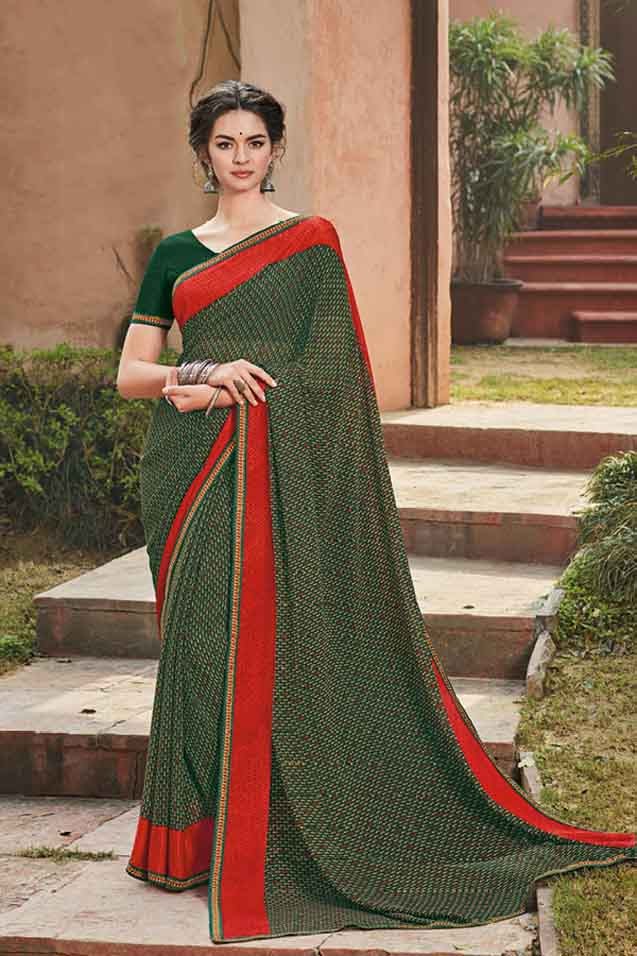 Laxmipati Georgette & Jacquard patti multicolor