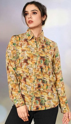 Laxmipati Kanebo Fabric Multicolor Women Shirt
