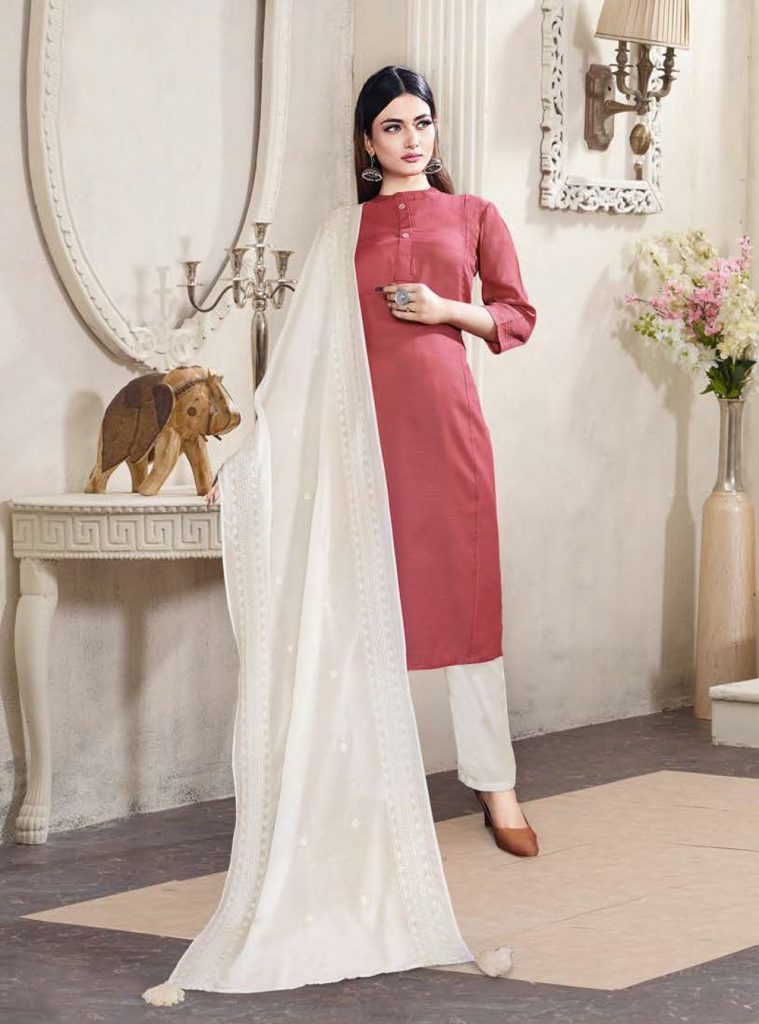 Green Readymade Linen Pant Salwar Suit Salwar Kameez 3195SL22