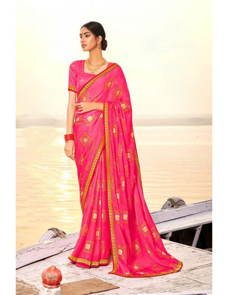 Laxmipati Chiffon Multicolor Saree