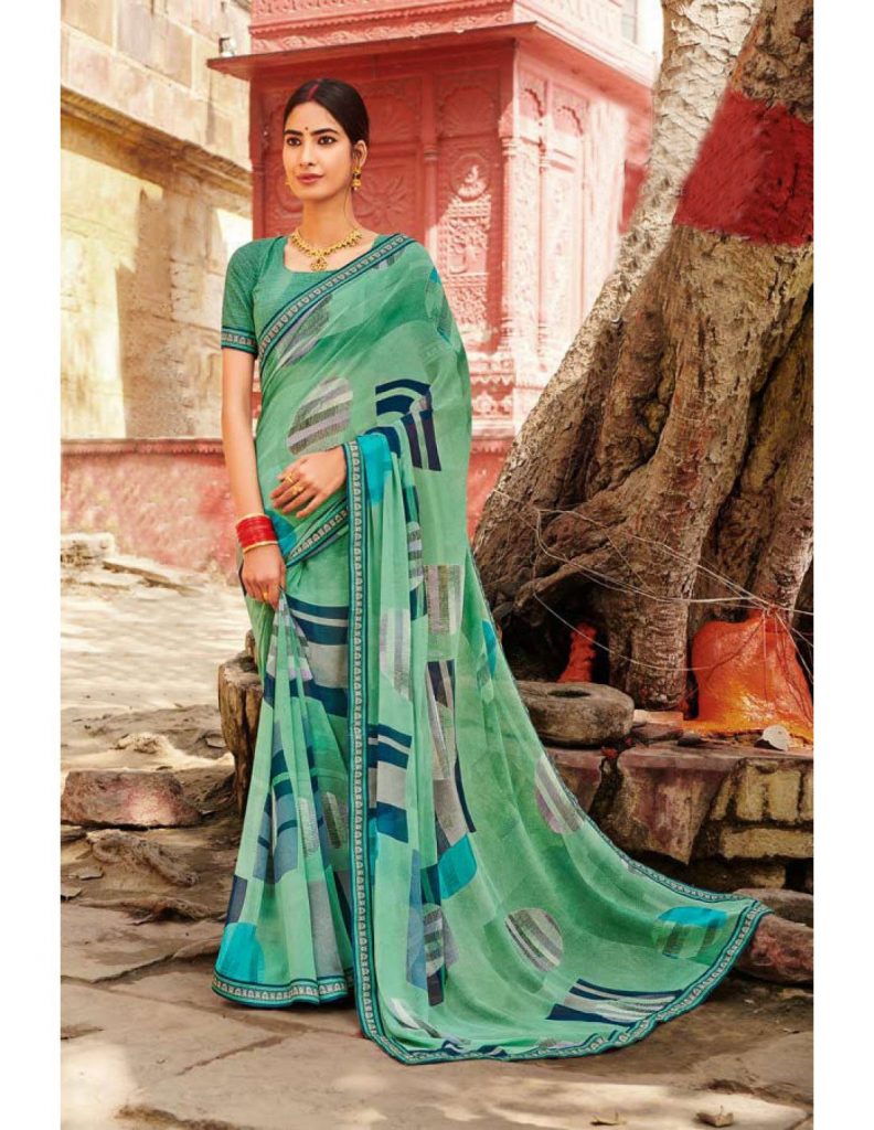 Laxmipati Chiffon Multicolor Saree