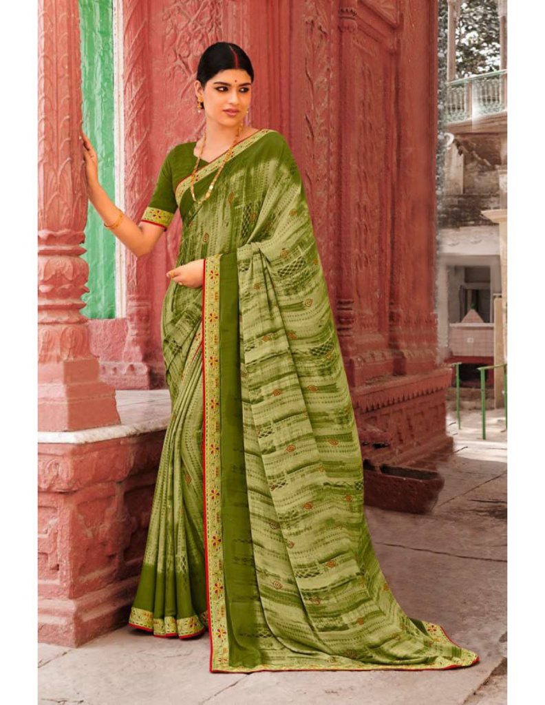 Laxmipati Chiffon Multicolor Saree